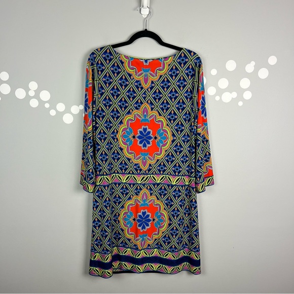 Laundry By Shelli Segal Shift Moroccan Dress Size Large - Picture 6 of 7